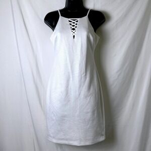 Guess Womens Mini Dress White Size 2 Bodycon Cocktail Party Bachelorette Summer